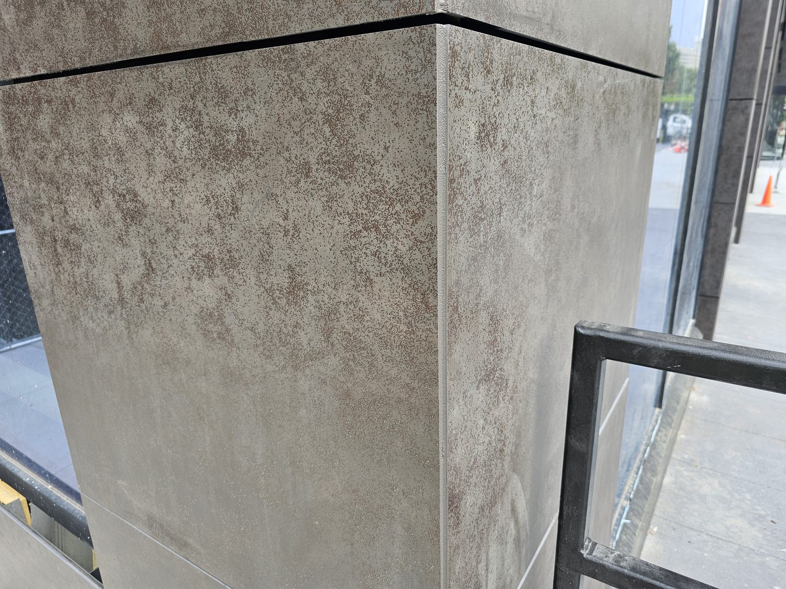 W Peachtree — corner detail — Porcelain panel joinery